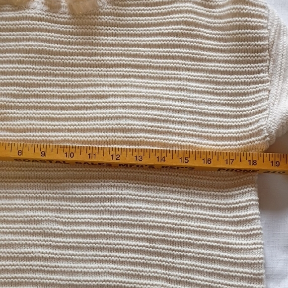 Madewell Women's Ruffle Pullover Cream Knit Sweater Size L - Picture 7 of 11